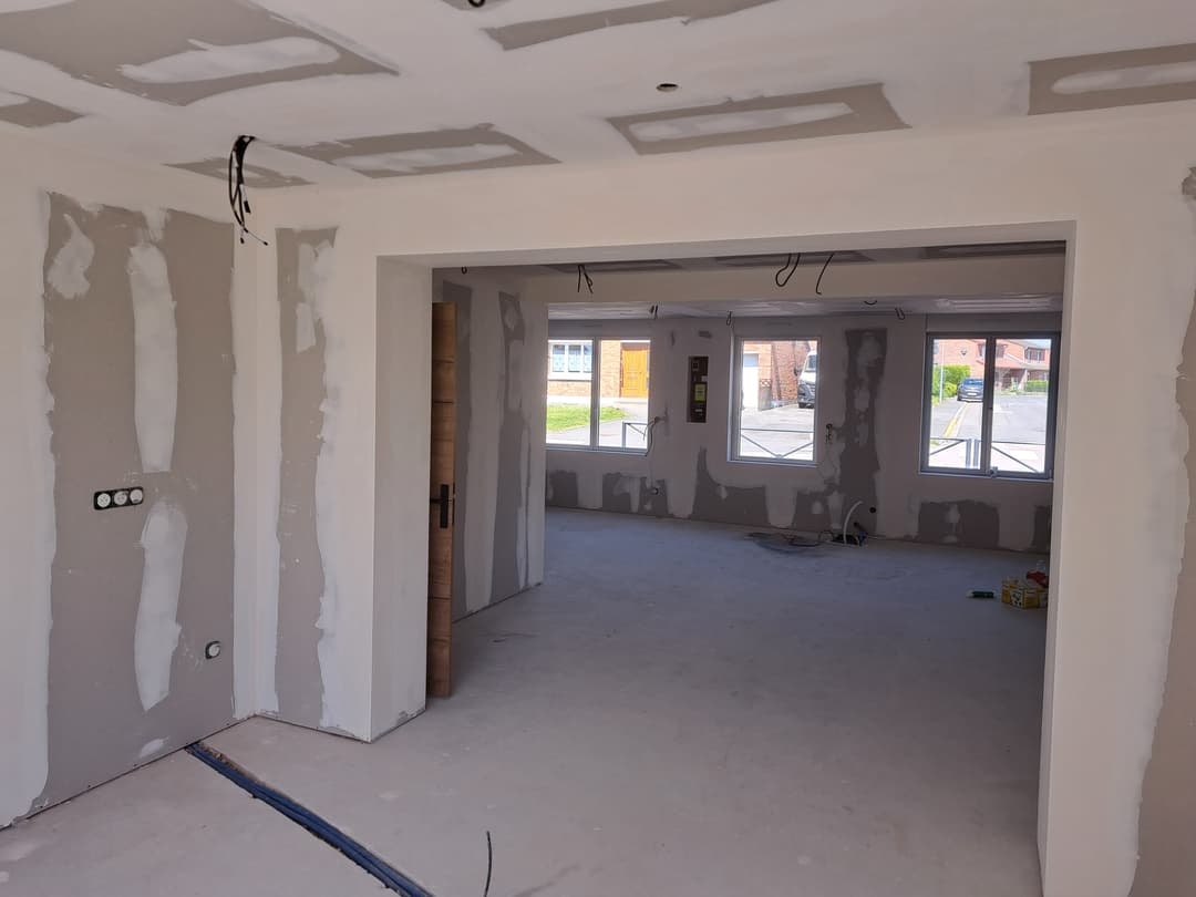 Rénovation plâtrerie chantier