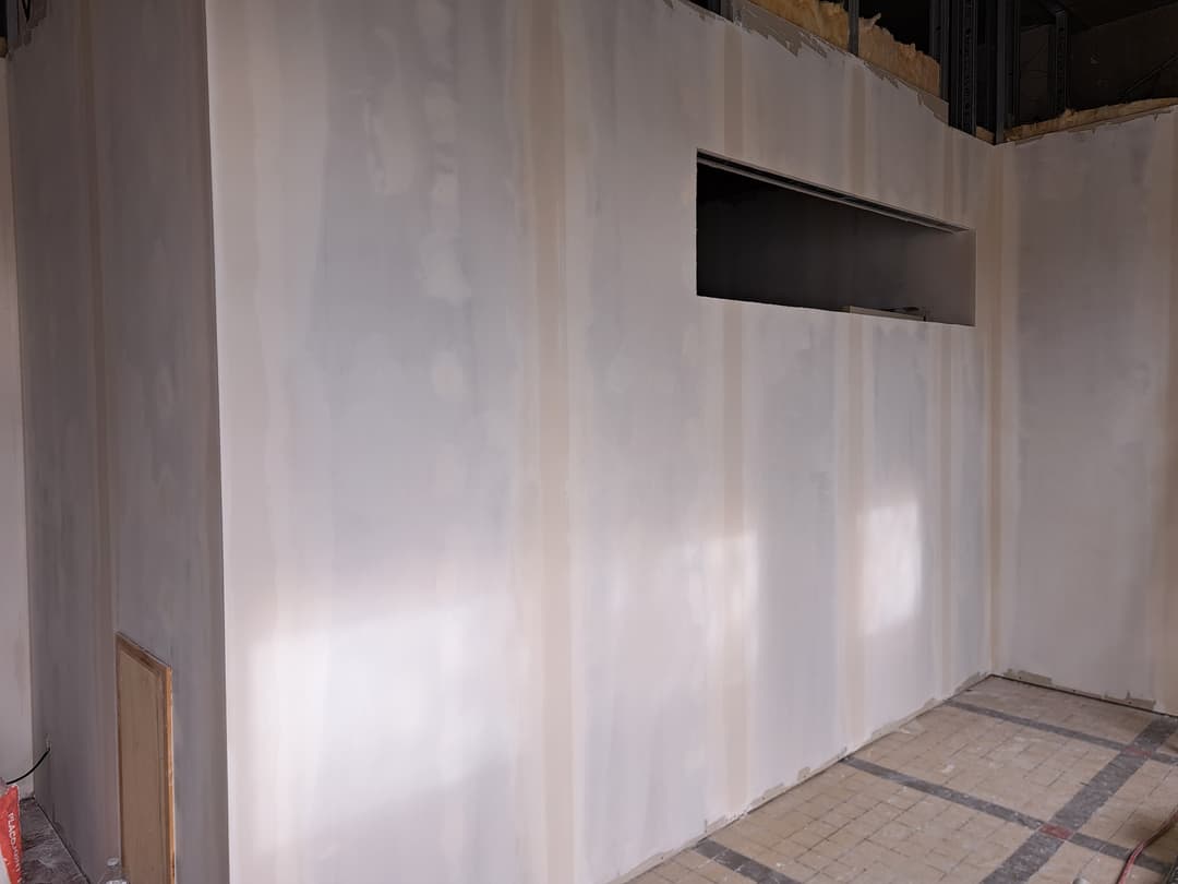 Rénovation plâtrerie chantier